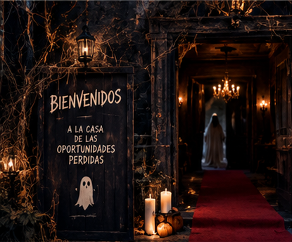 La entrada a la casa encantada